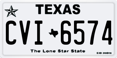 TX license plate CVI6574