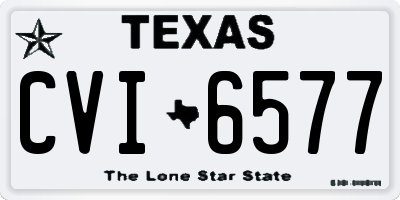 TX license plate CVI6577