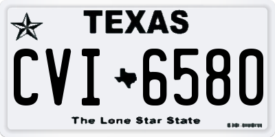 TX license plate CVI6580