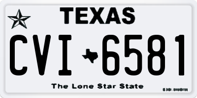 TX license plate CVI6581