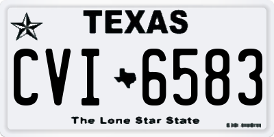 TX license plate CVI6583