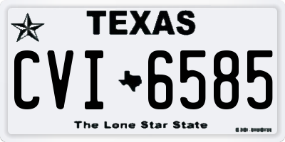 TX license plate CVI6585