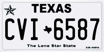 TX license plate CVI6587