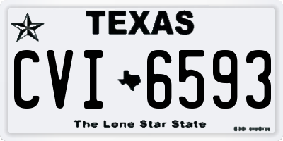 TX license plate CVI6593