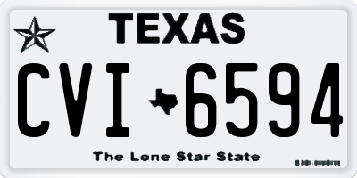 TX license plate CVI6594