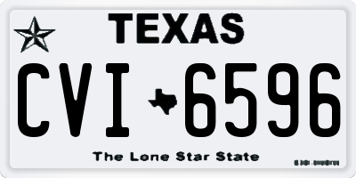TX license plate CVI6596