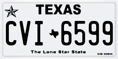 TX license plate CVI6599