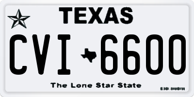 TX license plate CVI6600