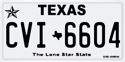 TX license plate CVI6604