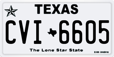 TX license plate CVI6605