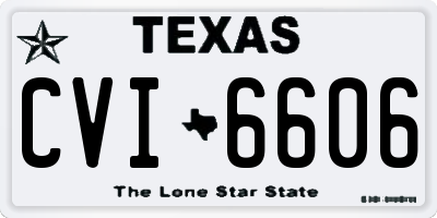 TX license plate CVI6606