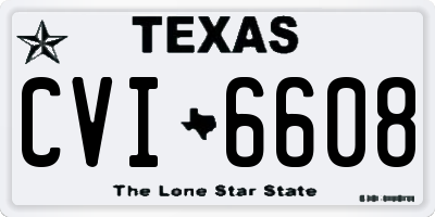 TX license plate CVI6608
