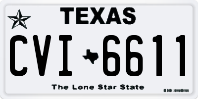 TX license plate CVI6611