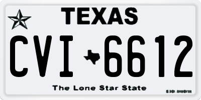 TX license plate CVI6612