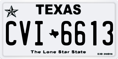 TX license plate CVI6613