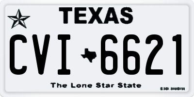 TX license plate CVI6621