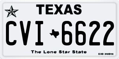 TX license plate CVI6622