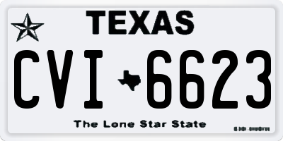 TX license plate CVI6623