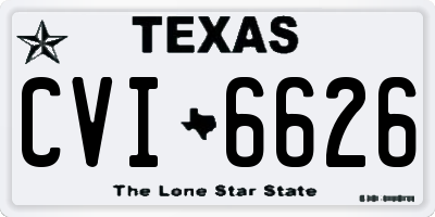 TX license plate CVI6626