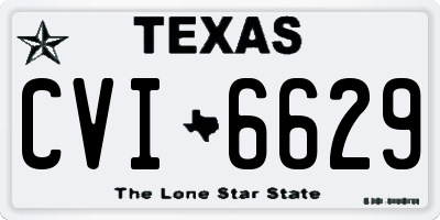 TX license plate CVI6629
