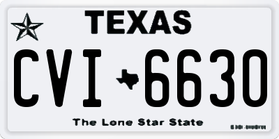 TX license plate CVI6630