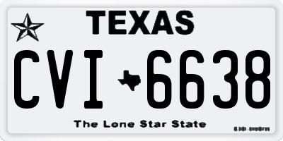 TX license plate CVI6638