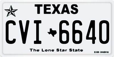 TX license plate CVI6640