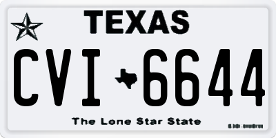 TX license plate CVI6644