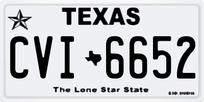 TX license plate CVI6652