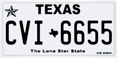 TX license plate CVI6655