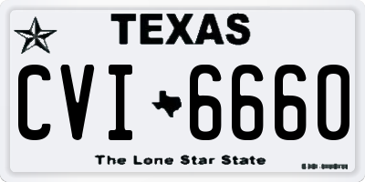 TX license plate CVI6660