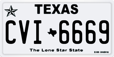 TX license plate CVI6669