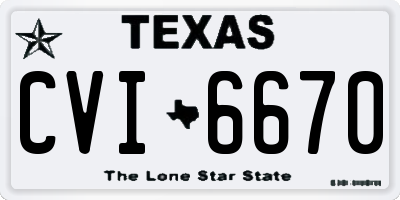 TX license plate CVI6670