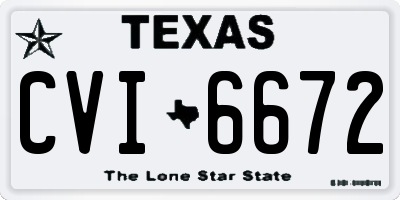 TX license plate CVI6672