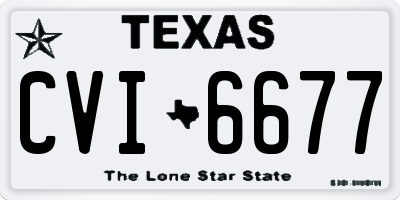 TX license plate CVI6677