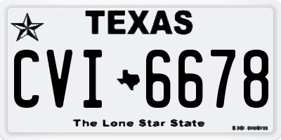 TX license plate CVI6678