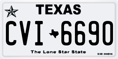 TX license plate CVI6690