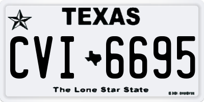 TX license plate CVI6695