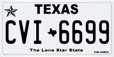 TX license plate CVI6699
