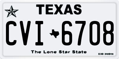 TX license plate CVI6708