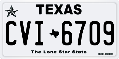 TX license plate CVI6709