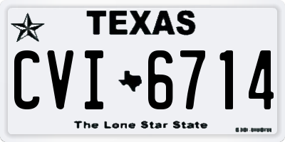 TX license plate CVI6714