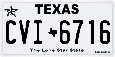 TX license plate CVI6716