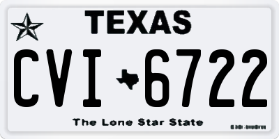 TX license plate CVI6722