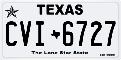 TX license plate CVI6727