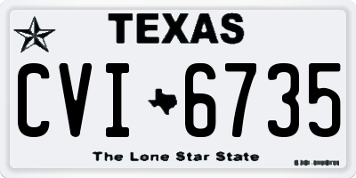 TX license plate CVI6735