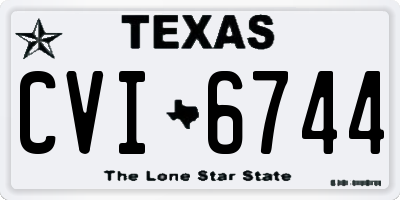 TX license plate CVI6744