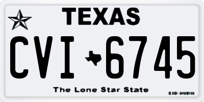TX license plate CVI6745