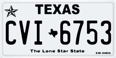 TX license plate CVI6753