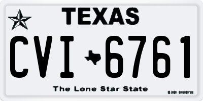 TX license plate CVI6761